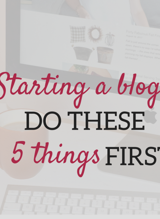 A Brick Home: Starting a blog? Do these 5 things first