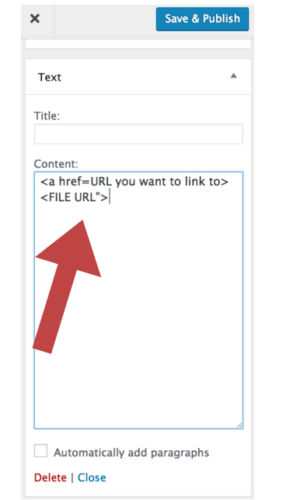 Add the HTML Code