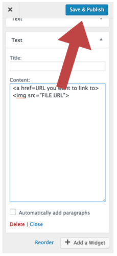 Click Save and Publish