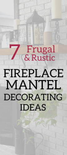 A Brick Home: Fireplace mantel decorating ideas, everyday mantel decorating ideas, mantel decor on a budget