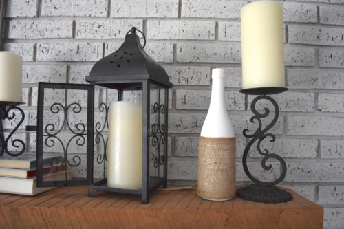 Budget-friendly fireplace mantle decor | A Brick Home