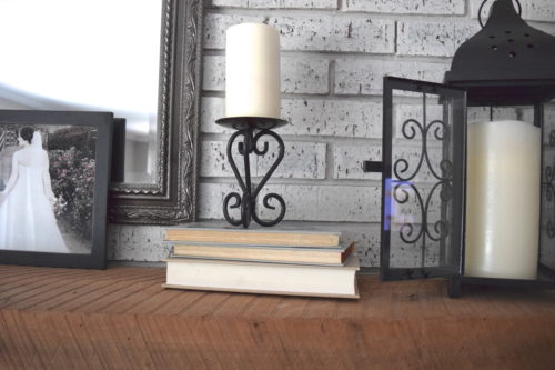 Budget-friendly fireplace mantle decor | A Brick Home