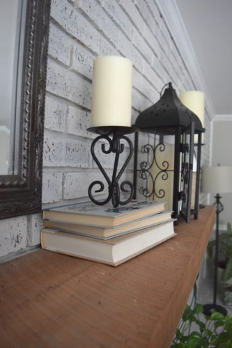 Budget-friendly fireplace mantle decor | A Brick Home