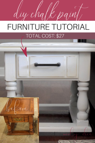 The EASIEST DIY chalk paint tutorial with a distressed look #chalkpainttutorial