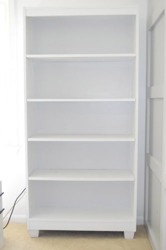 A Brick Home: DIY Bookcase Makeover, bookcase ideas, how to upcycle bookcase, diy bookshelves makeover tutorial