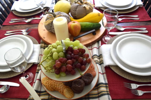 A Brick Home: How to Decorate a Fall Table with Things You Already Have