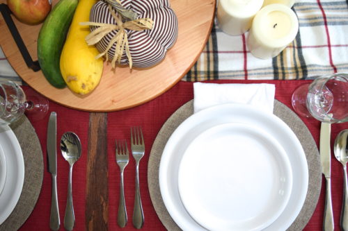 A Brick Home: How to Decorate a Fall Table with Things You Already Have
