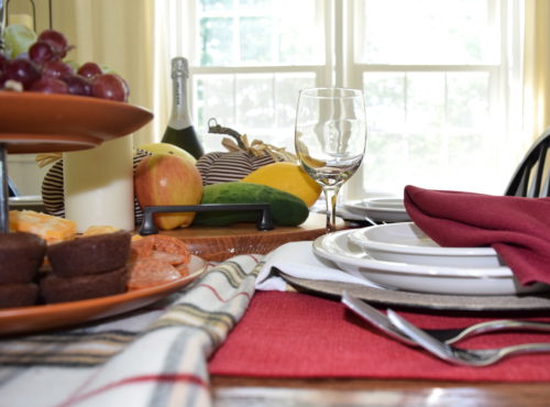 A Brick Home: How to Decorate a Fall Table with Things You Already Have