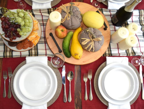 A Brick Home: How to Decorate a Fall Table with Things You Already Have