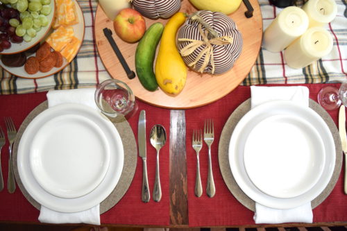 A Brick Home: How to Decorate a Fall Table with Things You Already Have