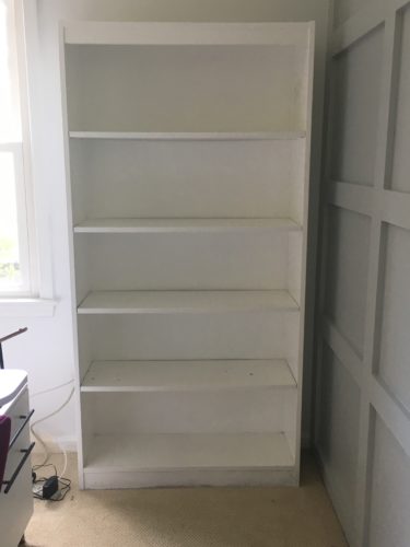 A Brick Home: DIY Bookcase Makeover, bookcase ideas, how to upcycle bookcase, diy bookshelves makeover tutorial