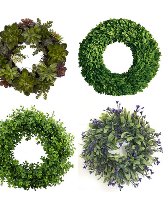 A Brick Home: Wreaths for front door, wreath ideas, green wreath decor, best wreaths, best wreaths black door