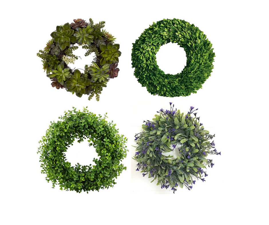 A Brick Home: Wreaths for front door, wreath ideas, green wreath decor, best wreaths, best wreaths black door