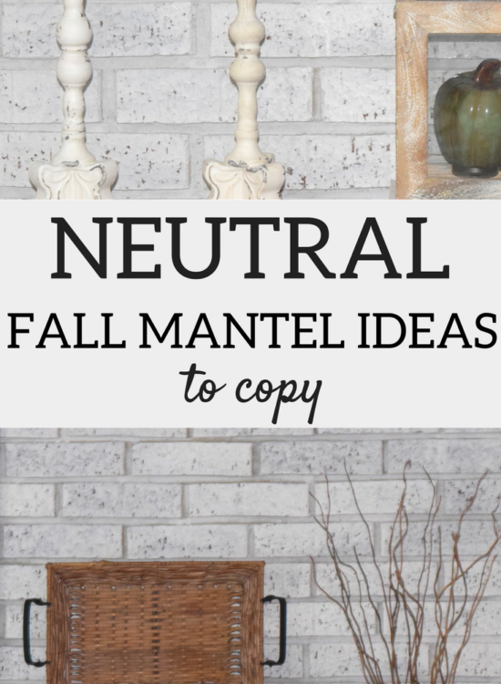 A Brick Home: Neutral fall mantel ideas, neutral fall decor, neutral fall mantel, fall mantel ideas, fall decor ideas, neutral fall decor, white pumpkins, fireplace fall decor, fireplace mantel decorating ideas, fall ideas