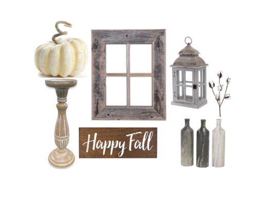A Brick Home: Neutral fall decor ideas | white pumpkins | neutral fall living room decor | farmhouse fall decor | fall ideas | fall decor | Mantel decor | fall mantel ideas