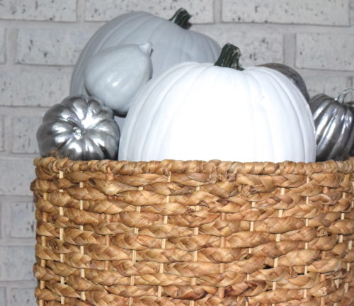 A Brick Home: Neutral fall mantel ideas, neutral fall decor, neutral fall mantel, fall mantel ideas, fall decor ideas, neutral fall decor, white pumpkins, fireplace fall decor, fireplace mantel decorating ideas, fall ideas