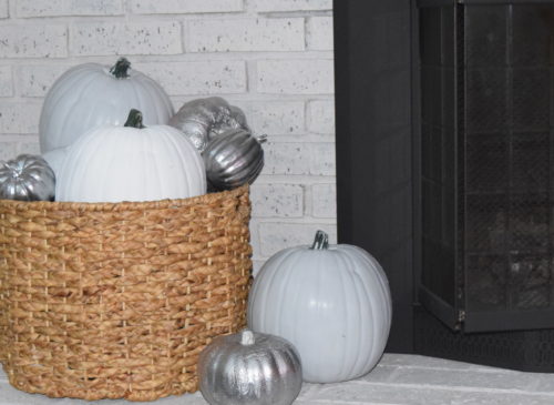 A Brick Home: Neutral fall mantel ideas, neutral fall decor, neutral fall mantel, fall mantel ideas, fall decor ideas, neutral fall decor, white pumpkins, fireplace fall decor, fireplace mantel decorating ideas, fall ideas