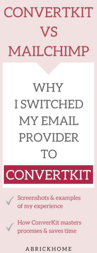 A Brick Home: ConvertKit vs MailChimp, ConvertKit form, ConvertKit sequence, ConvertKit email, mailchimp vs convertkit, email marketing