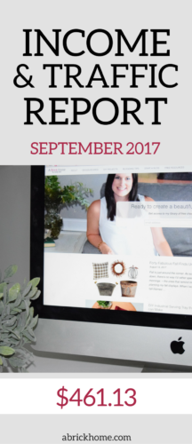 A Brick Home: Income & Traffic Report - September 2017