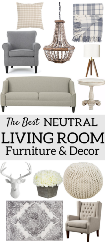 A Brick Home: Neutral living room decor, neutral decor, neutral decorating ideas, grey living room, white living room, cozy neutral decorating ideas