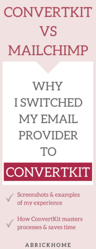 A Brick Home: ConvertKit vs MailChimp, ConvertKit form, ConvertKit sequence, ConvertKit email, mailchimp vs convertkit, email marketing