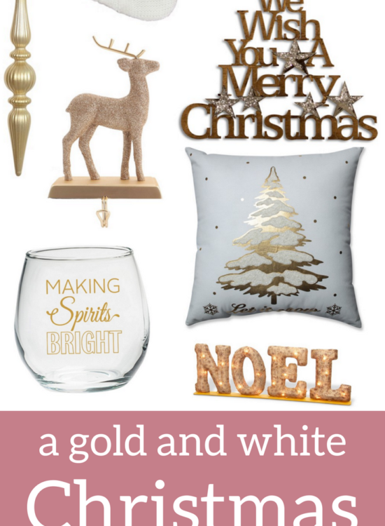 A Brick Home: Gold and White Christmas Decor, gold and white christmas decorations, gold christmas decorations ideas, white christmas decor