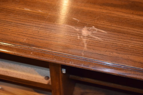 A Brick Home: Chalk Paint Hutch Makeover in Charcoal, Chalk Paint hutch ideas grey, dining room hutch makeover, furniture makeover, chalk paint furniture
