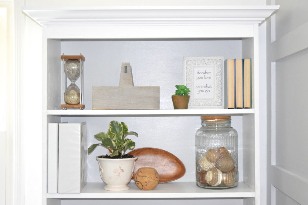 4 Tips to Style an Office Bookcase - A Brick Home by Marly Dice