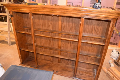 A Brick Home: Chalk Paint Hutch Makeover in Charcoal, Chalk Paint hutch ideas grey, dining room hutch makeover, furniture makeover, chalk paint furniture