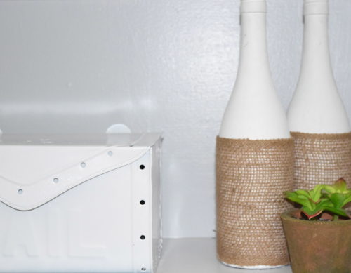 A Brick Home: how to style an office bookcase, office bookcase decor, office decor ideas, bookshelf decorating