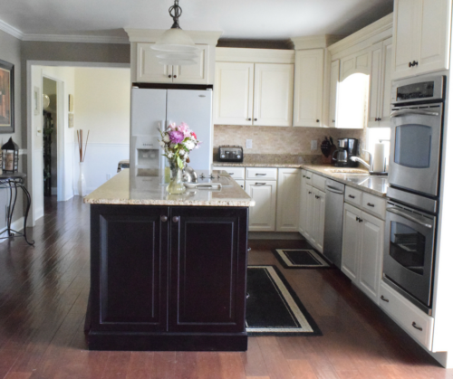 A Brick Home: DIY kitchen makeover, kitchen makeover before and after, kitchen makeover ideas, kitchen remodel, kitchen cabinets, kitchen ideas,