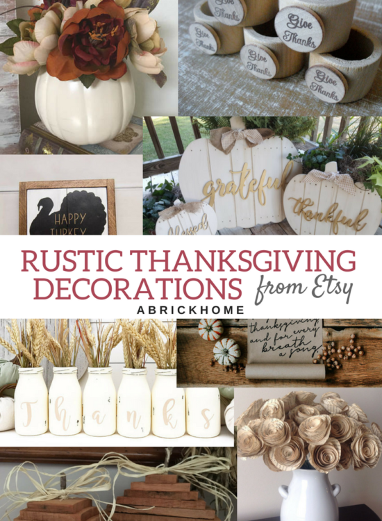 A Brick Home: rustic thanksgiving decorations, thanksgiving decorations for home, thanksgiving decorations table, thanksgiving ideas
