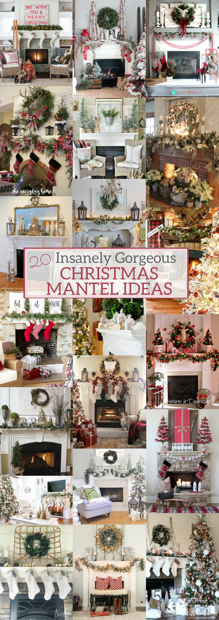 A Brick Home: Christmas Mantel Ideas, DIY Christmas mantel ideas, rustic Christmas mantels, modern Christmas mantels, holiday decorating,Christmas mantel ideas fire places, Christmas decorations, Christmas decorations for the home
