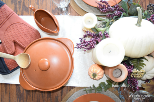 A Brick Home: Thanksgiving table decorations, thanksgiving table decorations ideas, thanksgiving table settings, thanksgiving table decor, thanksgiving table ideas, fall decorations, thanksgiving tablescapes, fall tablescapes