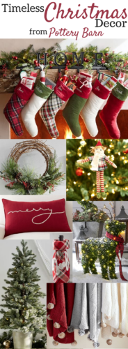 A Brick Home: Timeless Christmas Decor from Pottery Barn, classic christmas decor, timeless Christmas decorations, red white and green Christmas