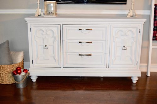A Brick Home: Buffet Makeover, Furniture makeover, buffet makeover before after, painted furniture, furniture makeover DIY