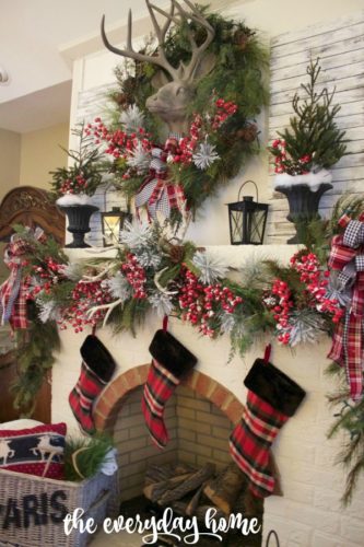 Christmas Mantel Ideas, DIY Christmas mantel ideas, rustic Christmas mantels, modern Christmas mantels, holiday decorating,Christmas mantel ideas fire places, Christmas decorations, Christmas decorations for the home