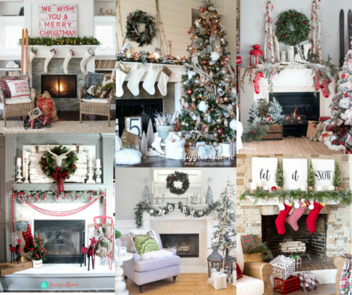 A Brick Home: Christmas Mantel Ideas, DIY Christmas mantel ideas, rustic Christmas mantels, modern Christmas mantels, holiday decorating,Christmas mantel ideas fire places, Christmas decorations, Christmas decorations for the home