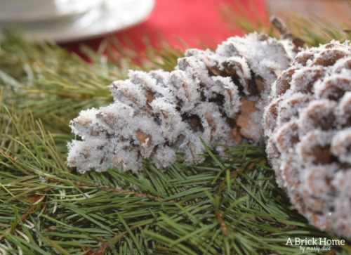A Brick Home: DIY snow pinecones, pinecone crafts, diy pinecone crafts, diy pinecone crafts christmas, christmas crafts