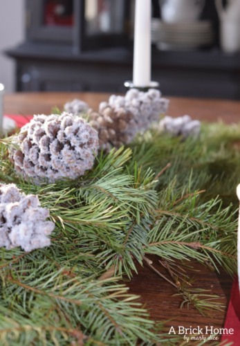 A Brick Home: DIY snow pinecones, pinecone crafts, diy pinecone crafts, diy pinecone crafts christmas, christmas crafts