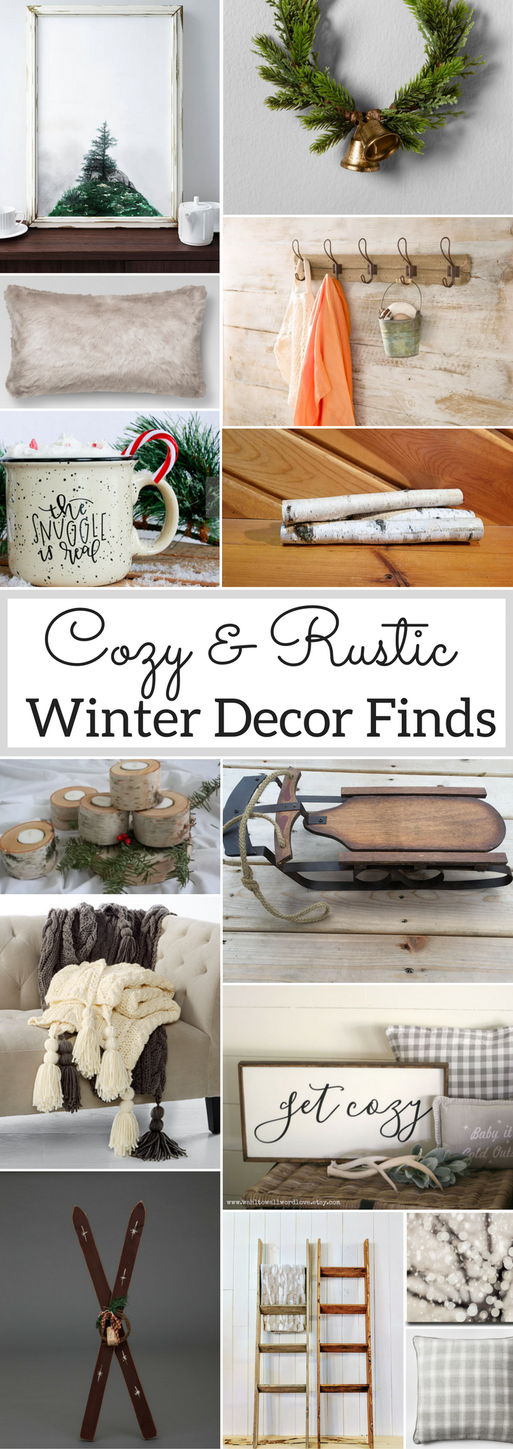 A Brick Home: rustic winter decor, winter decor after christmas, cozy winter decor, winter decorations, winter decor ideas, rustic winter decor ideas
