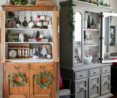 Christmas hutch decor ideas, christmas hutch china cabinet, christmas hutch decorating ideas, christmas hutch decor dining rooms, christmas dining room, christmas dining room decor