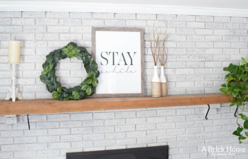 A Brick Home: Quote wall art, quote picture decor, stay awhile quote, quote decor