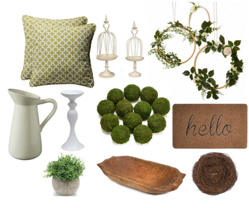 A Brick Home: Rustic Spring Decor, spring decorations, farmhouse spring decor, spring decor ideas