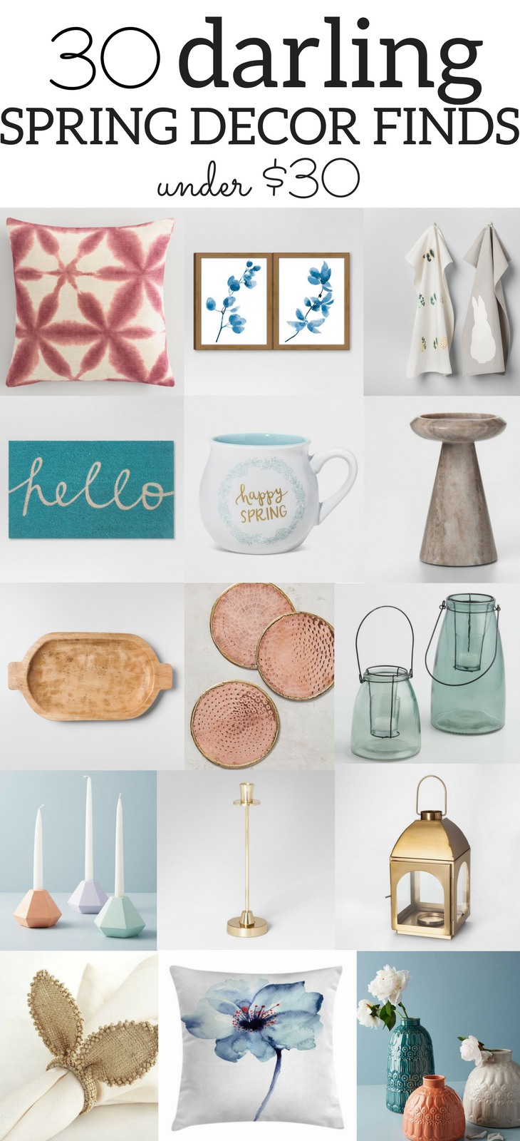 Spring decor, spring decor ideas, cheap spring decor, spring decor pastel