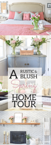 A Brick Home: rustic spring decor, spring home tour, blush spring decor, spring decorating ideas