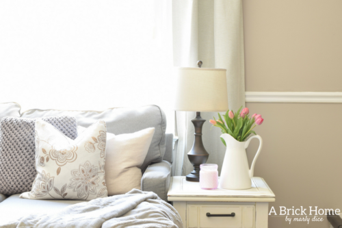 A Brick Home: rustic spring decor, spring home tour, blush spring decor, spring decorating ideas