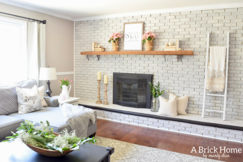 A Brick Home: rustic spring decor, spring home tour, blush spring decor, spring decorating ideas