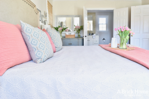 A Brick Home: rustic spring decor, spring home tour, blush spring decor, spring decorating ideas