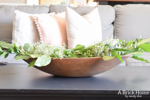 A Brick Home: rustic spring decor, spring home tour, blush spring decor, spring decorating ideas